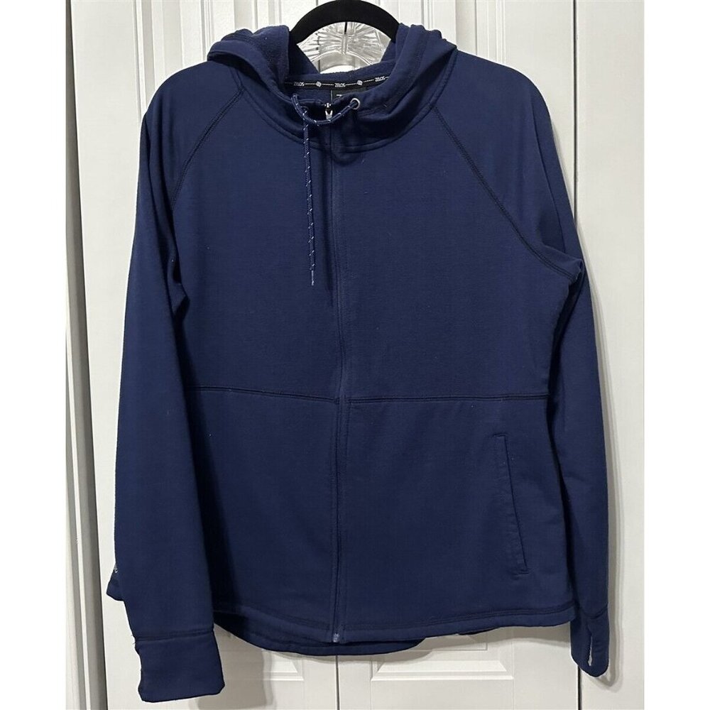 Zelos Hoodie Womens Blue Large Thumb Hole Sleeve